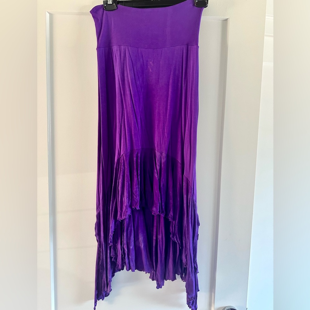 Phoenix Rising Purple Skirt With Ruffle - Small